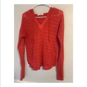 Coral/salmon color knit sweater